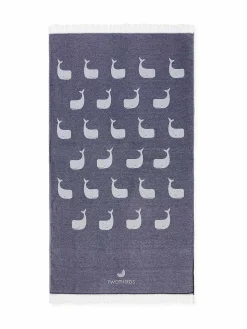 Serviette De Voyage Baleines Rayees